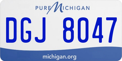 MI license plate DGJ8047