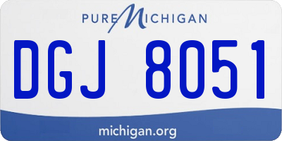 MI license plate DGJ8051