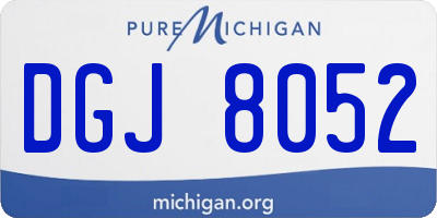 MI license plate DGJ8052