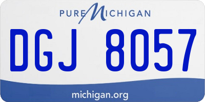 MI license plate DGJ8057