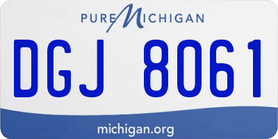 MI license plate DGJ8061