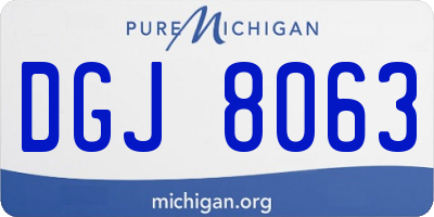 MI license plate DGJ8063