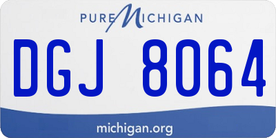 MI license plate DGJ8064