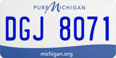 MI license plate DGJ8071