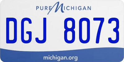 MI license plate DGJ8073