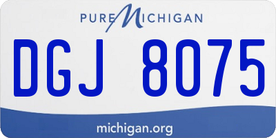 MI license plate DGJ8075