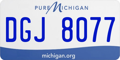MI license plate DGJ8077