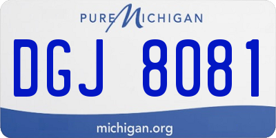 MI license plate DGJ8081