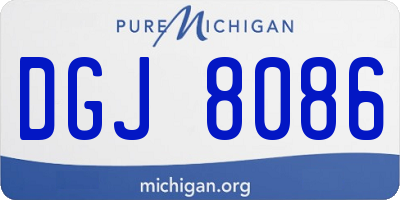 MI license plate DGJ8086
