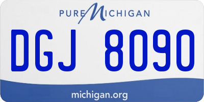 MI license plate DGJ8090
