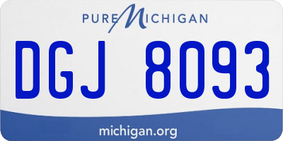 MI license plate DGJ8093