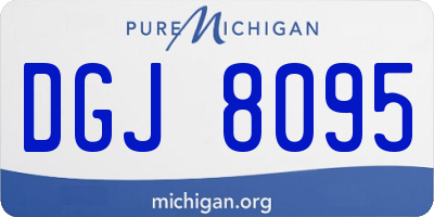 MI license plate DGJ8095