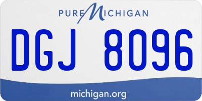 MI license plate DGJ8096