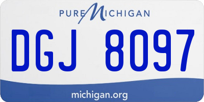 MI license plate DGJ8097