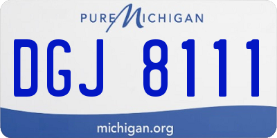 MI license plate DGJ8111