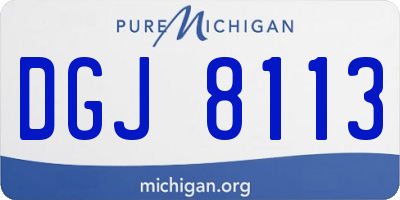 MI license plate DGJ8113