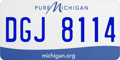MI license plate DGJ8114