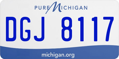MI license plate DGJ8117