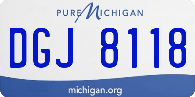 MI license plate DGJ8118