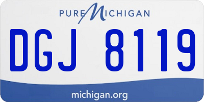 MI license plate DGJ8119