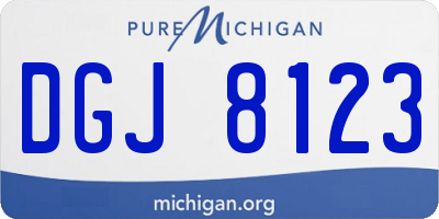 MI license plate DGJ8123