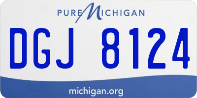 MI license plate DGJ8124