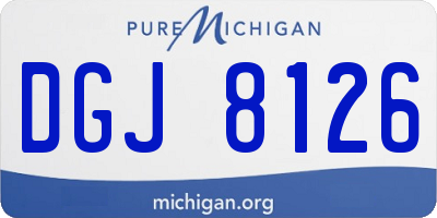 MI license plate DGJ8126