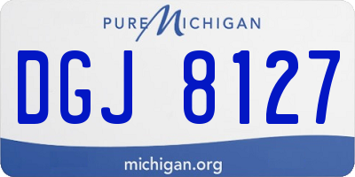 MI license plate DGJ8127