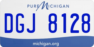 MI license plate DGJ8128