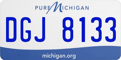 MI license plate DGJ8133