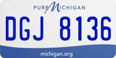 MI license plate DGJ8136