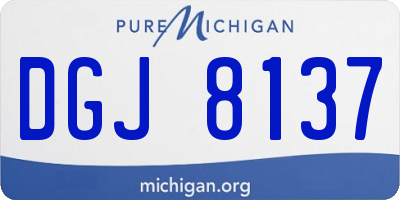 MI license plate DGJ8137