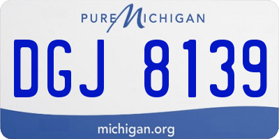 MI license plate DGJ8139