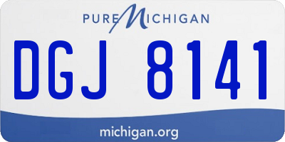 MI license plate DGJ8141