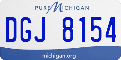 MI license plate DGJ8154