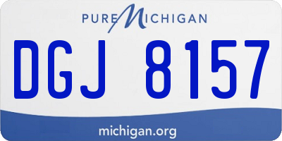 MI license plate DGJ8157