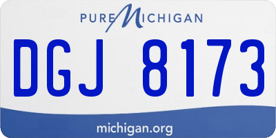MI license plate DGJ8173