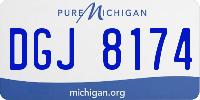 MI license plate DGJ8174