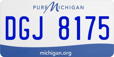 MI license plate DGJ8175