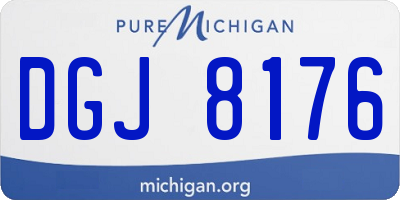 MI license plate DGJ8176