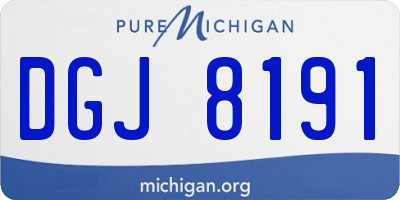 MI license plate DGJ8191