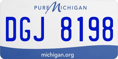 MI license plate DGJ8198