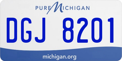 MI license plate DGJ8201