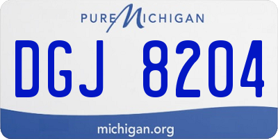 MI license plate DGJ8204