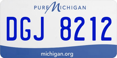 MI license plate DGJ8212