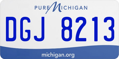 MI license plate DGJ8213