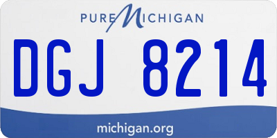 MI license plate DGJ8214