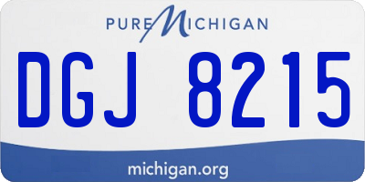 MI license plate DGJ8215