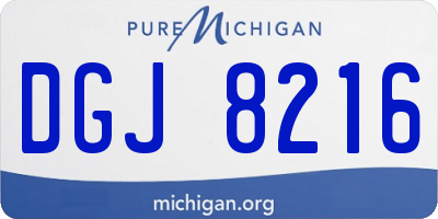MI license plate DGJ8216