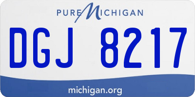 MI license plate DGJ8217